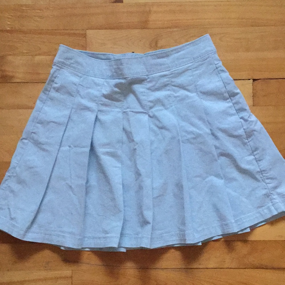 American Eagle Outfitters Blue Pleated A-Line Mini Skirt